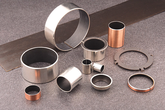 Beli Custom OEM Grafit diisi Perunggu Bushings AlSn20Cu Baja Backing Flanged Sleeve pembuatan online