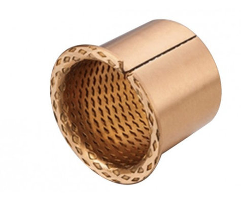 Beli CuSn6 Tin Bronze Bushing Flange Tembaga Alloy Bearing Oil Hole Groove Penambangan & Peralatan Pengolahan pembuatan online