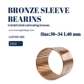 Thin Wall Standard Tin Bronze Sleeve Bushing 30-34 L40  by Metric Size