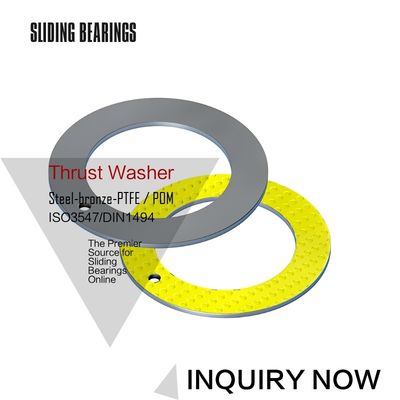 Harga yang bagus Flat Bronze Gleitlager Washer Gasket POM Coated Steel Composite Untuk Industri Berat on line