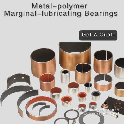 Marginal Lubricating Metal Polymer Plain Bearings PTFE